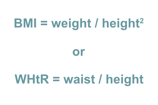 Body mass index (BMI) and waist-to-height ratio (WHtR). What are they and how do they differ?